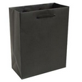 Stone Paper Black EuroTote Bag (8" x 4" x 10")